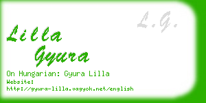 lilla gyura business card